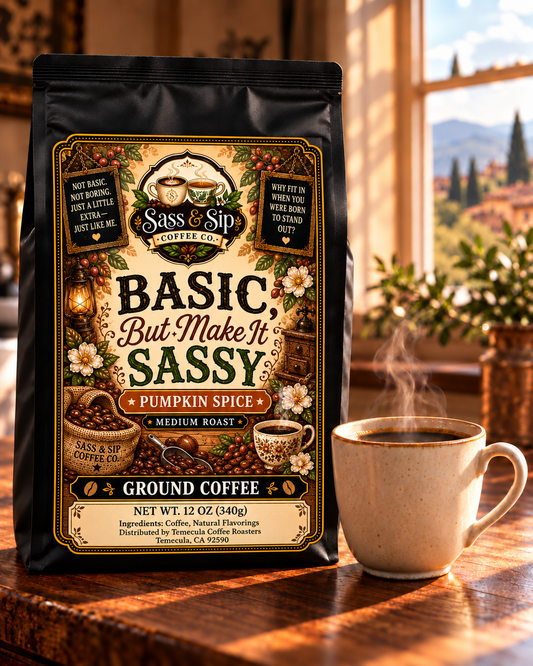 Basic, But Make It Sassy Pumpkin Spice Flavored Coffee — Medium Roast