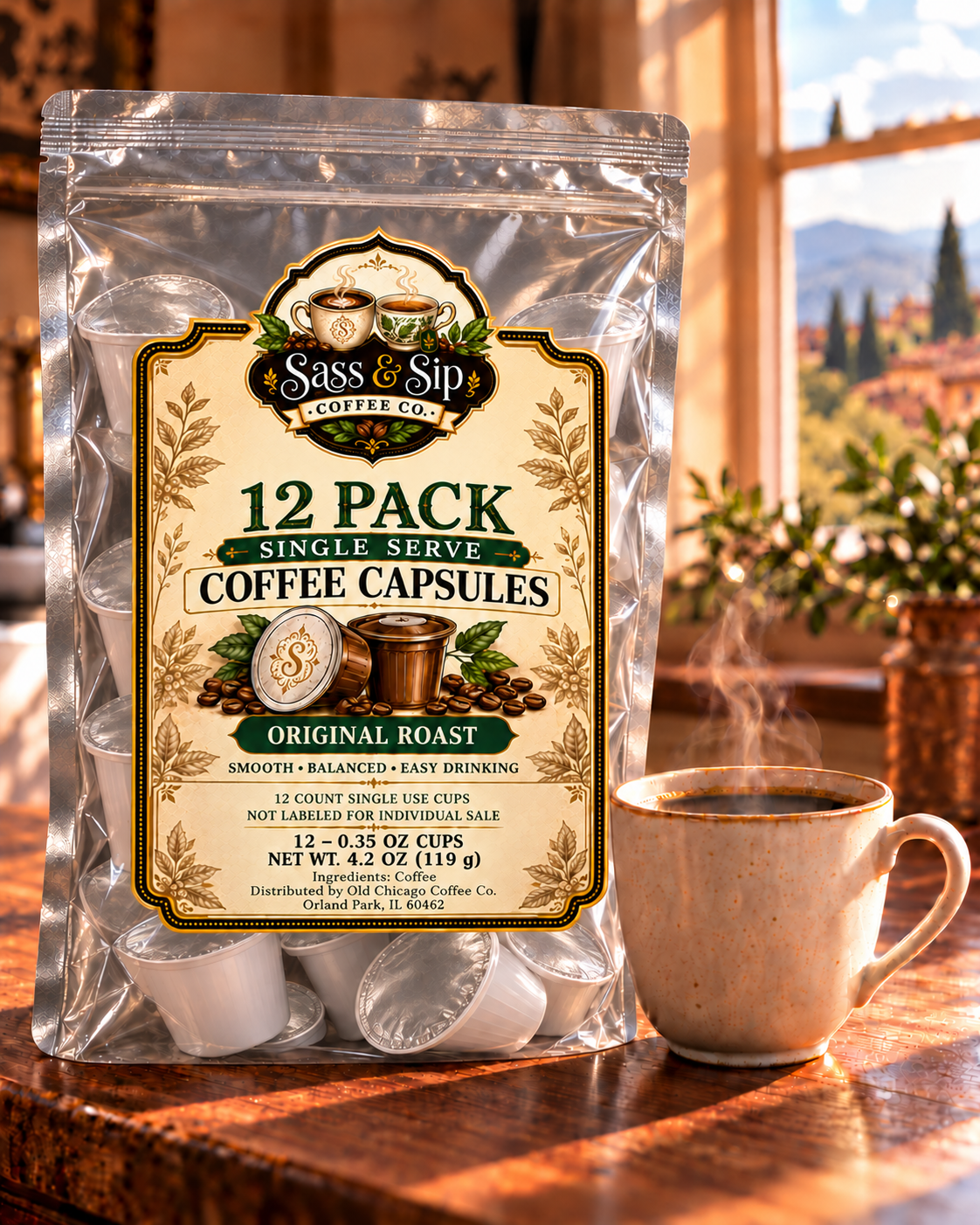 Original Roast Single-Serve Coffee Capsules — 12 Pack