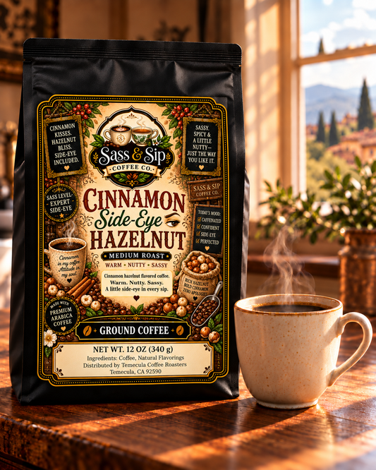 Cinnamon Side-Eye Hazelnut Flavored Coffee — Medium Roast