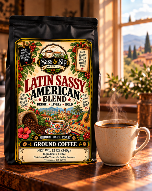 Latin Sassy American Blend Coffee — Medium-Dark Roast