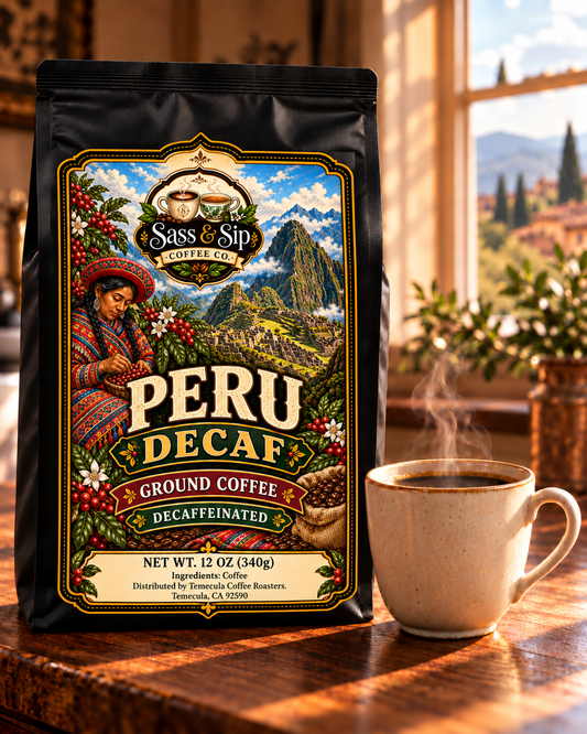 Peru Decaf Single-Origin Coffee — Medium Roast, Swiss Water Process