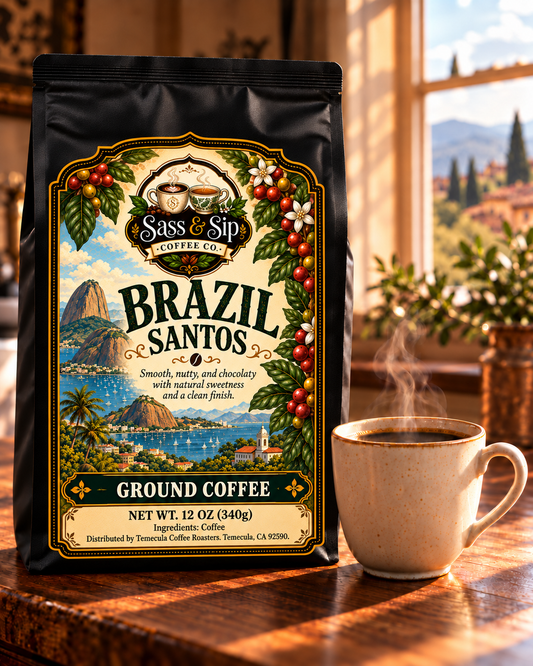 Brazil Santos Single-Origin Coffee — Medium Roast