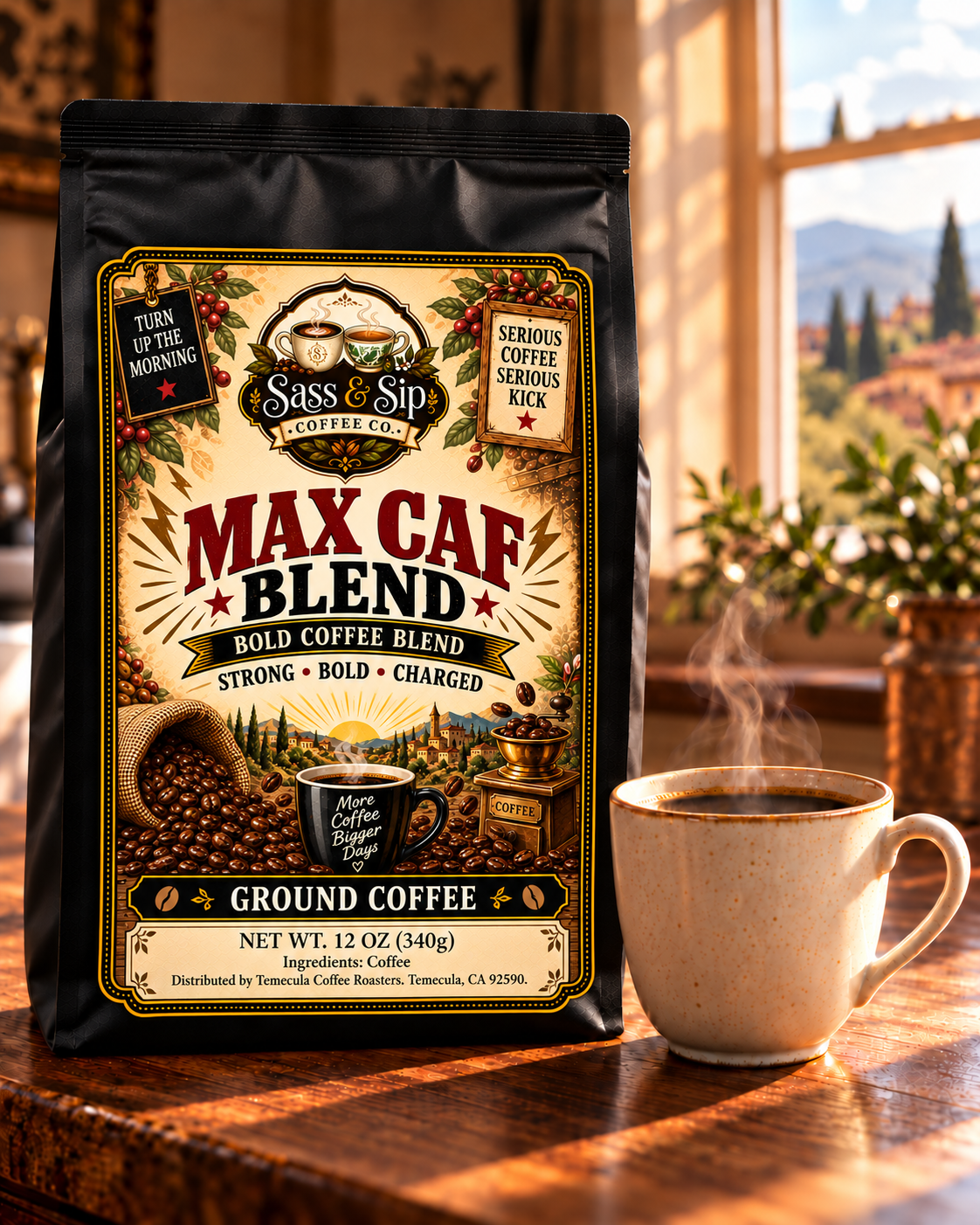 Max Caf Blend Coffee — High-Caffeine Blend