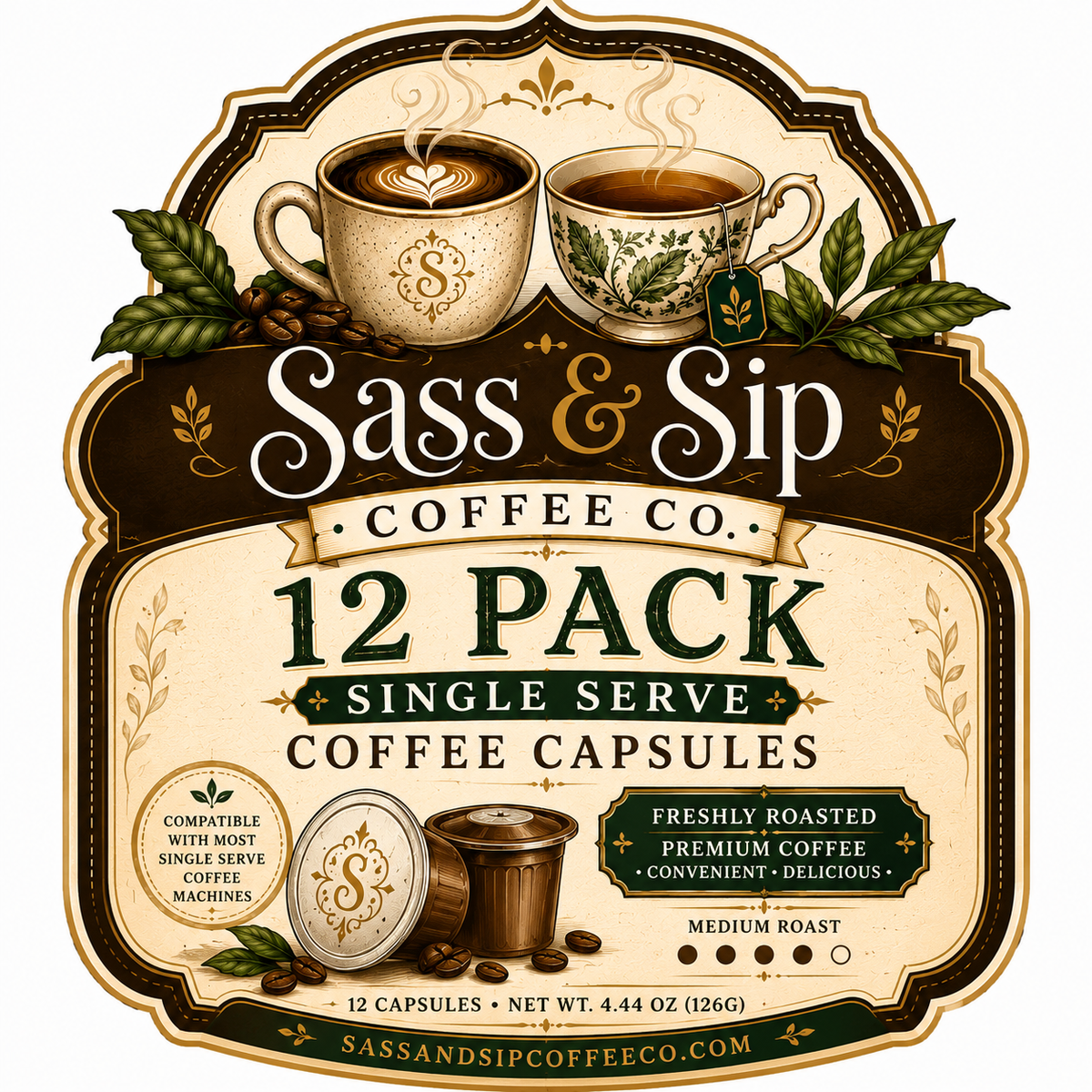 12 Pack Single Serve Coffee Capsules