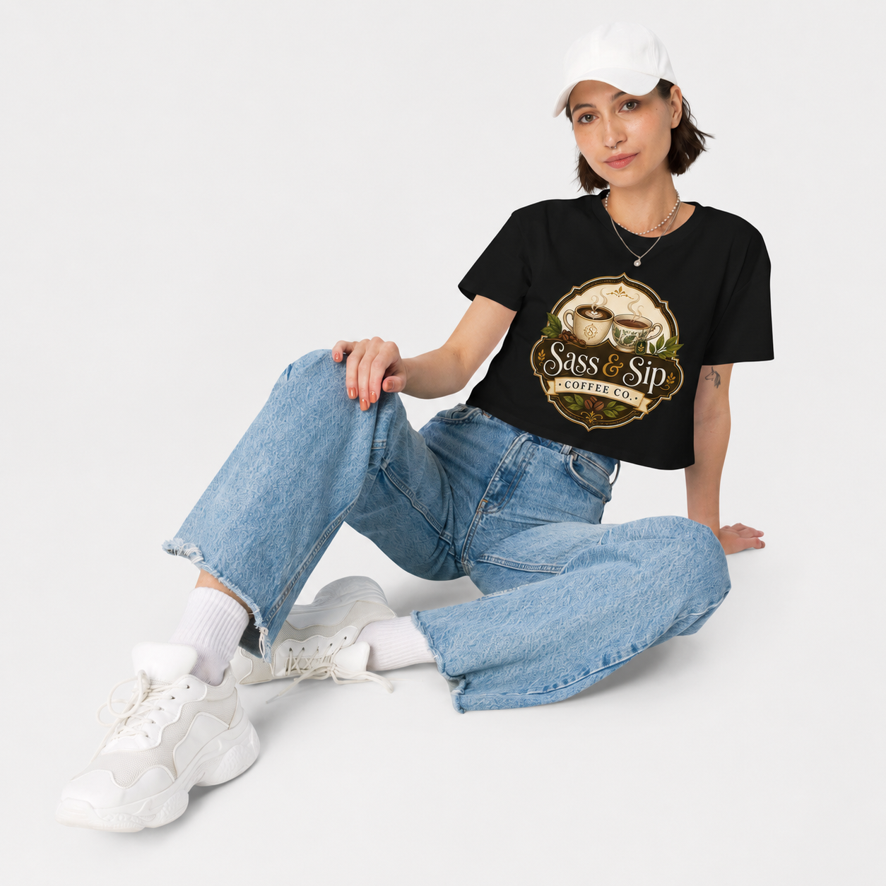 Cropped & Caffeinated Tee