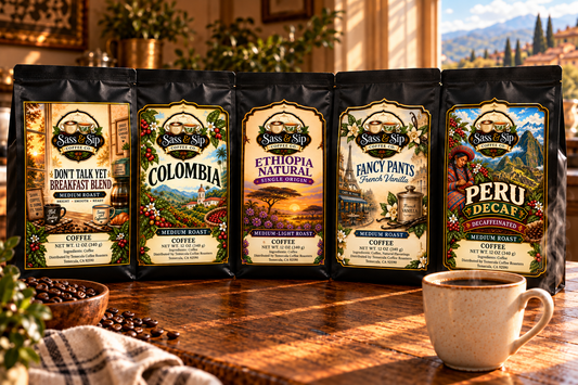 The Sassy Starter Set — 5 Coffee Gift Set, 12 oz Bags