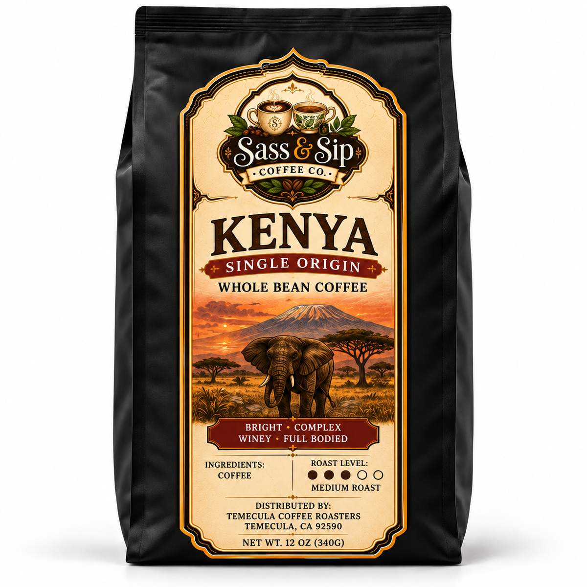 Kenya Single-Origin Coffee — Whole Bean & Ground