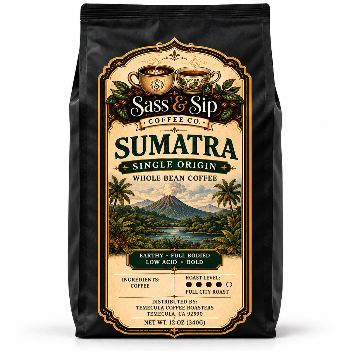 Sumatra Single-Origin Coffee — Whole Bean & Ground