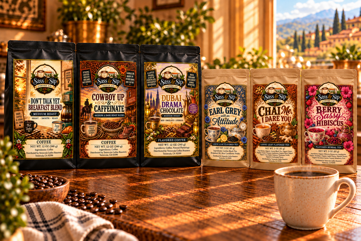 Coffee & Tea Lovers Gift Set — 3 Coffees & 3 Teas
