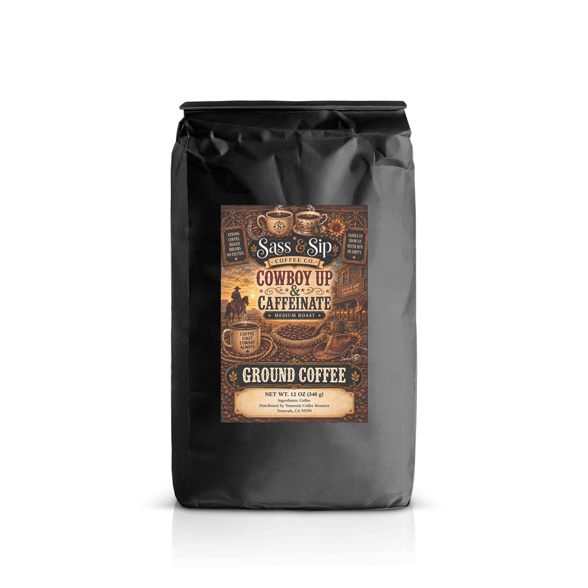 Cowboy Up & Caffeinate Coffee - Dark & Medium Roast Blend